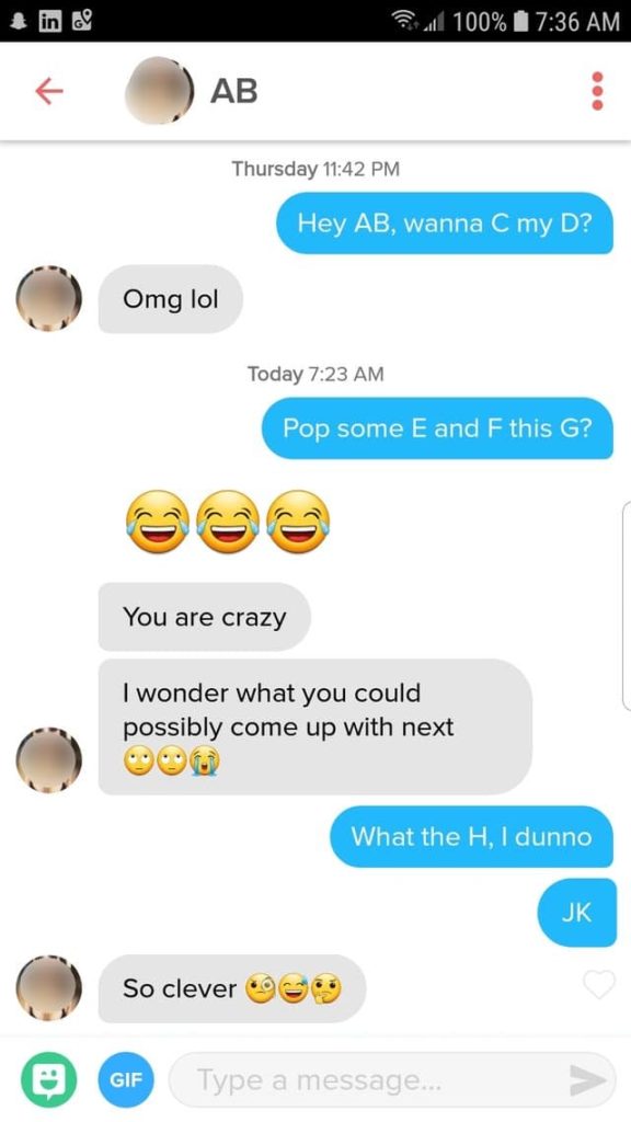 example of good tinder messages