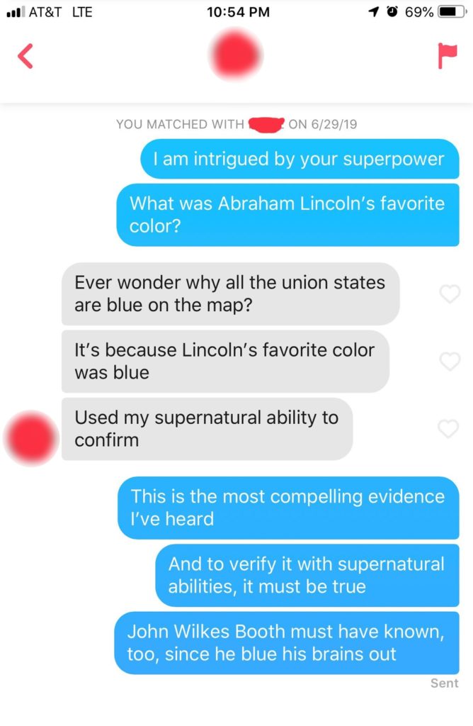 start the conversation with her