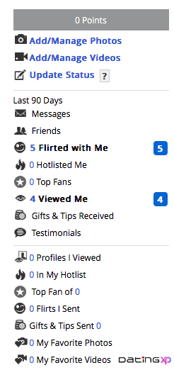 profile features interface