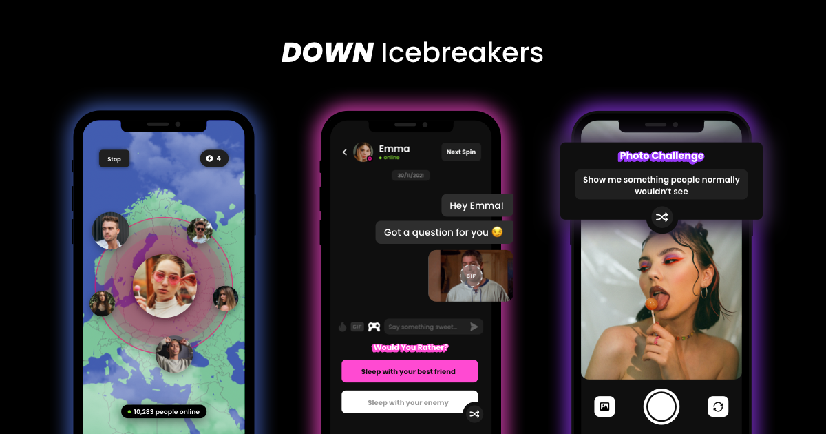 The Popular Dating & Hookup App “Down” Brings Icebreakers & Photo Challenge