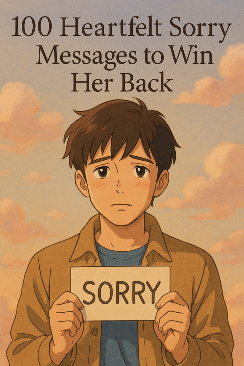 100 Heartfelt Sorry Messages to Win Her Back
